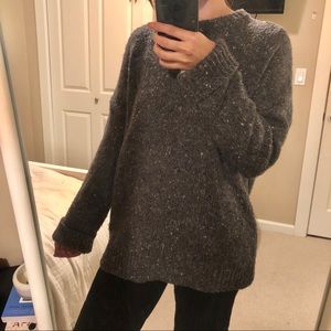 Oak + Fort Oversized grey knit sweater